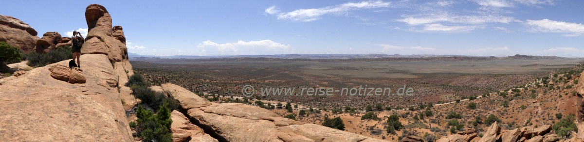 Arches NP Hinter dem Ende des Devil Gardens Trail