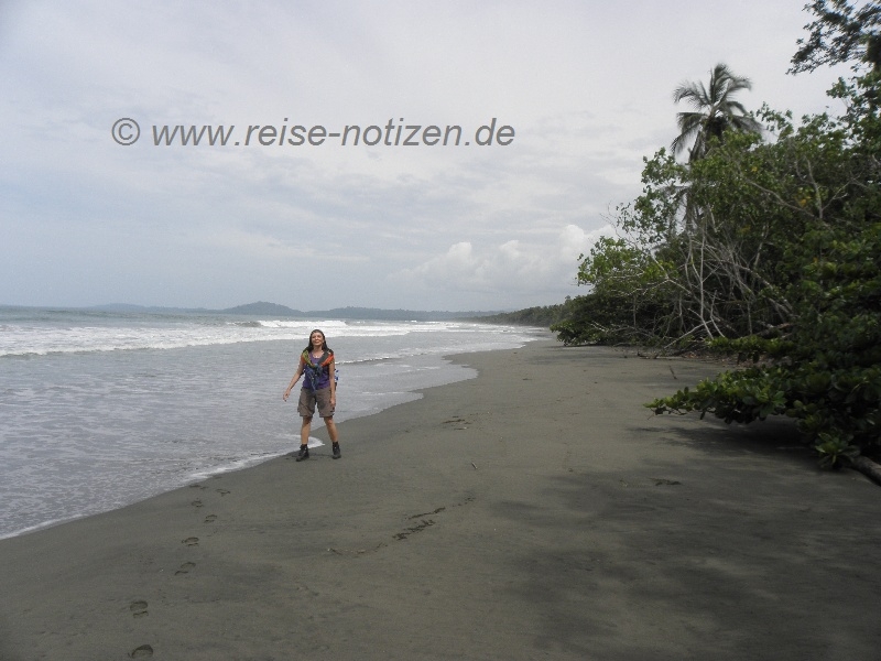 Der schöne Starndweg südlich von Cahuita