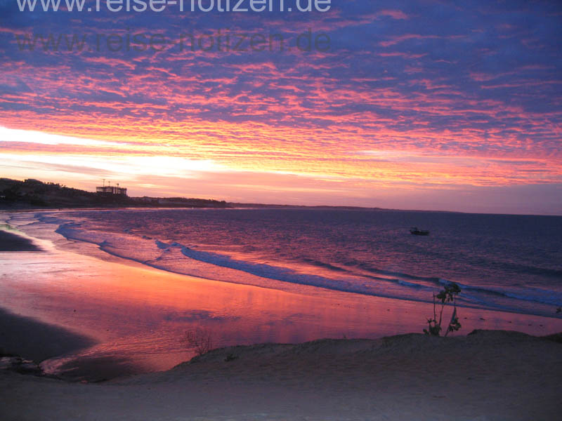 Die Bucht von Lagoinha im Sonnenuntergang