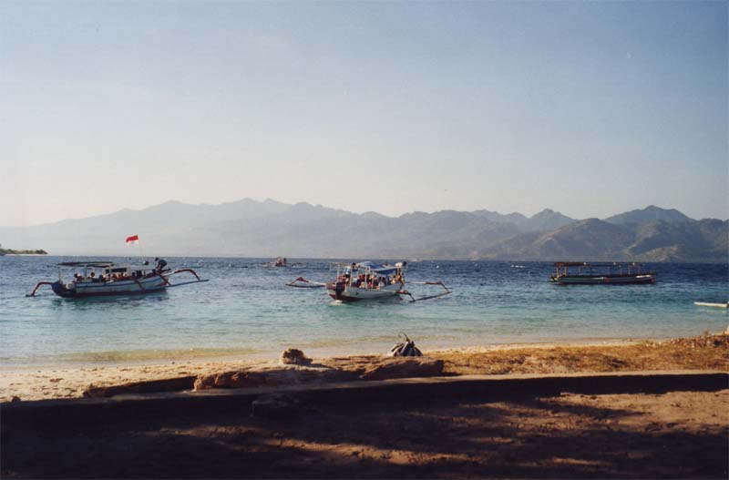 Gili Terawangan mit Blick auf Lombok