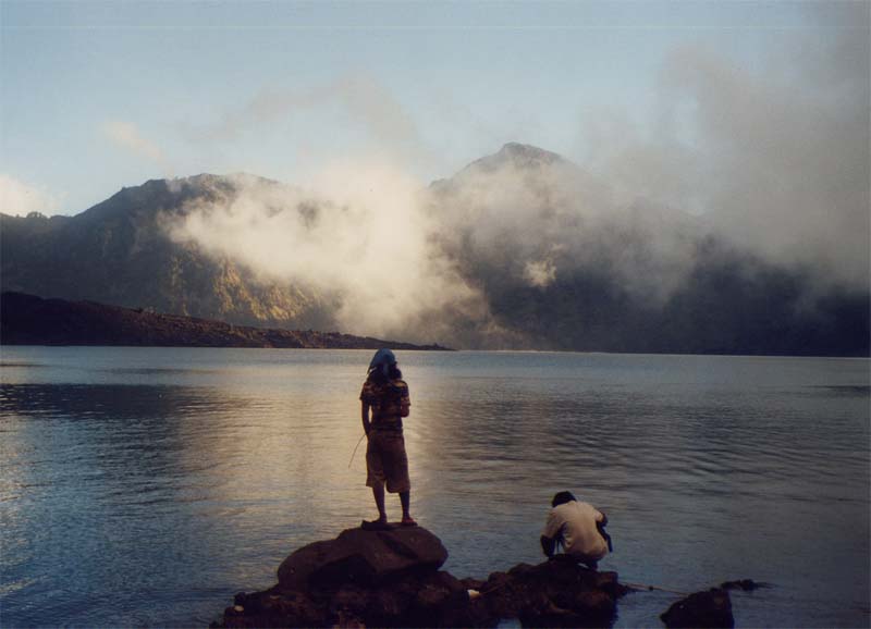 Abendstimmung am Kratersee am Rinjani