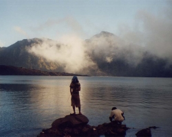 Abendstimmung am Vulkan Rinjani
