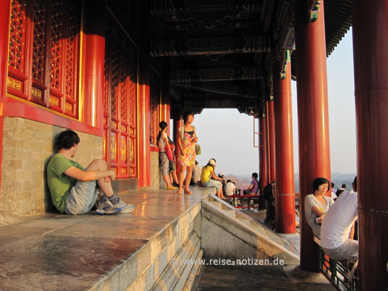 Abendstimmung in Peking über der Stadt