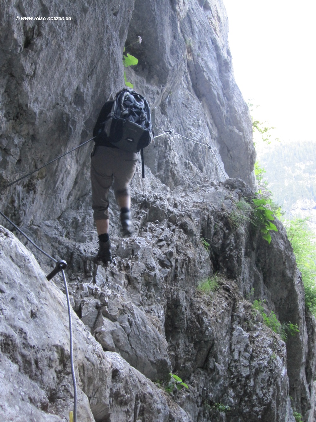 Ausgesetzte Stelle auf dem Weg zur Soca-Quelle